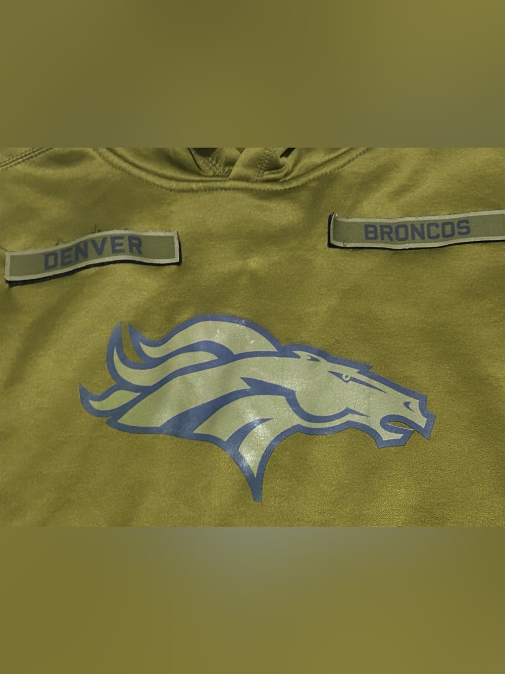 Nike Denver Broncos Salute to Service Hoodie Men’s XXL Olive Green NFL - Picture 3 of 8